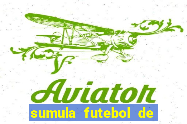 sumula futebol de campo word